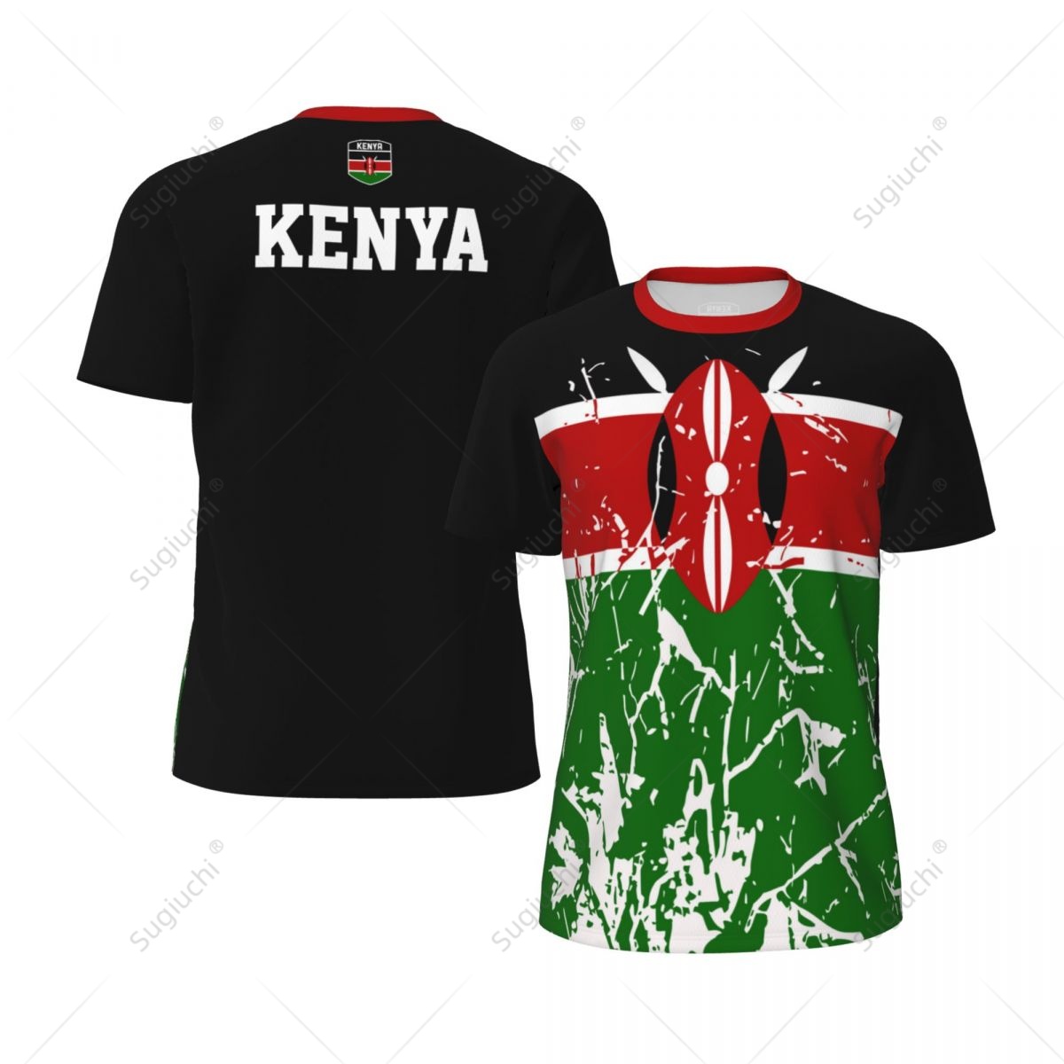 Cycling Gear Kenya - Exclusive design Kenya Flag Grain 3D