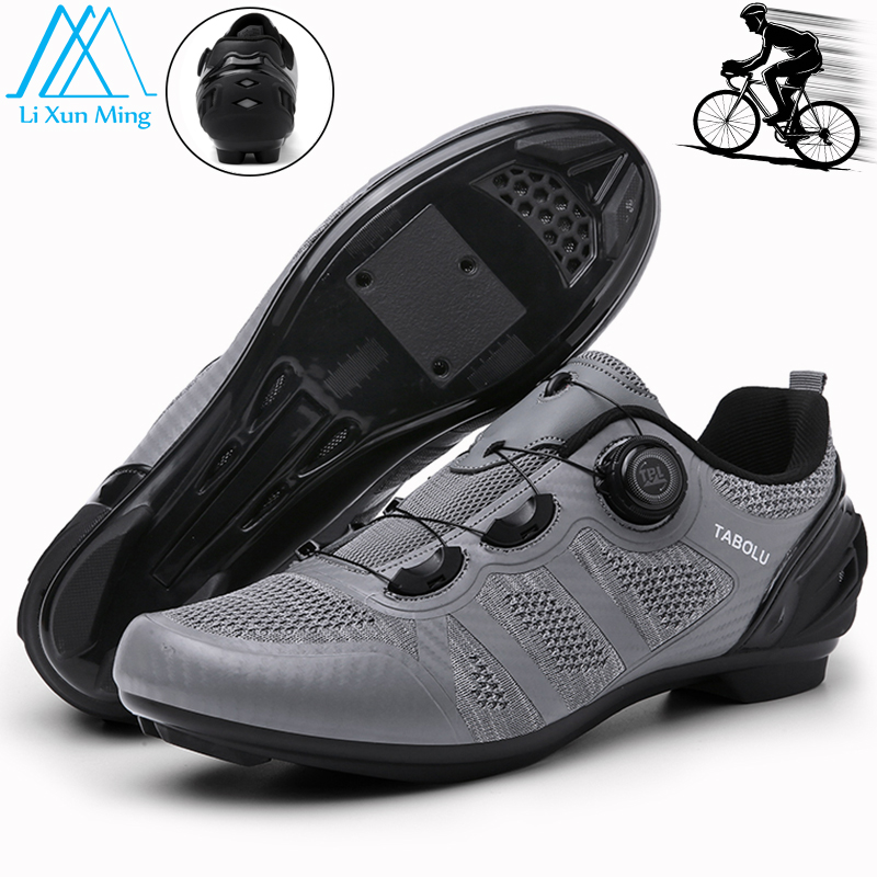 Road Bike Cleats - Cycling Sneaker Road Bike T05 Gray