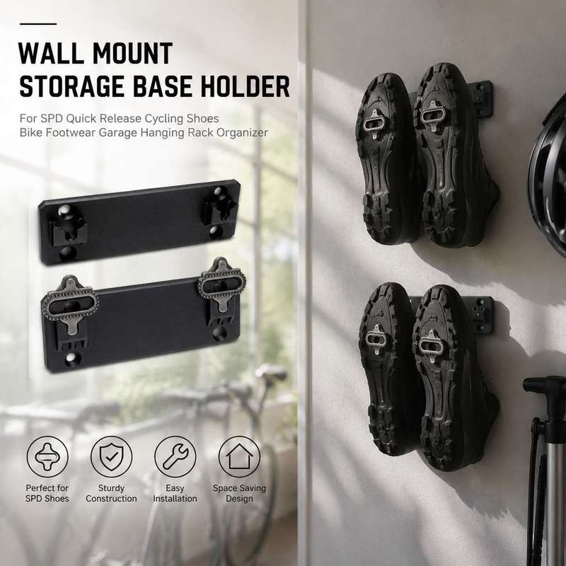 Cycling Gear Organizer Wall - Wall Mount Storage Base Holder For