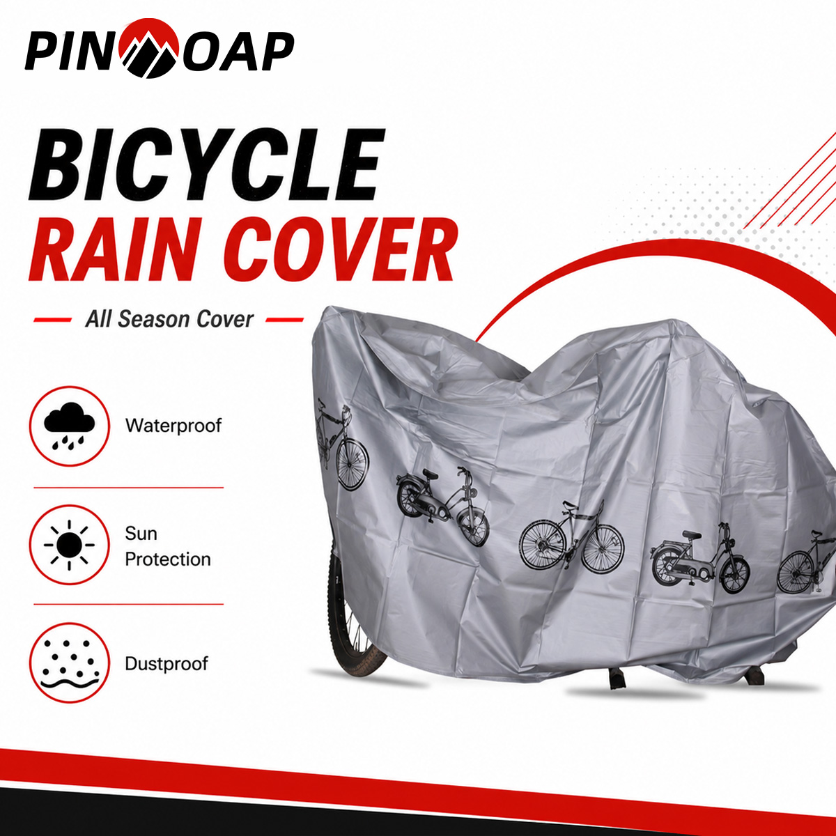 Cycling Gear Pack - PINMOAP Universal Bicycle Rain Cover Waterproof