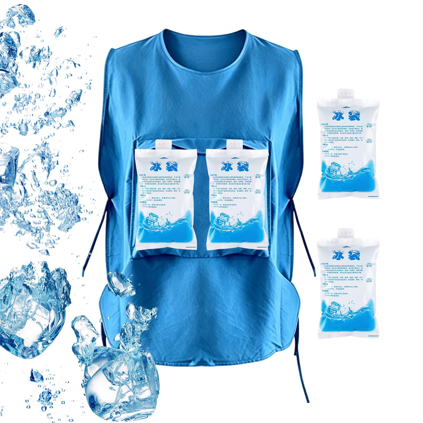 Cycling Gear Pack - 4 Gel Ice Packs Cooling Vest