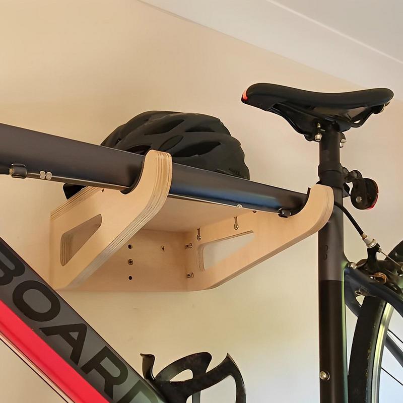 Bike Wall Rack Wooden Bicycle  - Cycling Gear Organizer Wall review and price