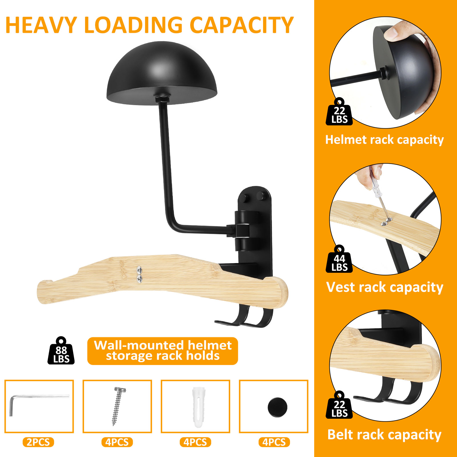 Motorcycle Helmet Rack 180° Ro - Cycling Gear Organizer Wall review and price