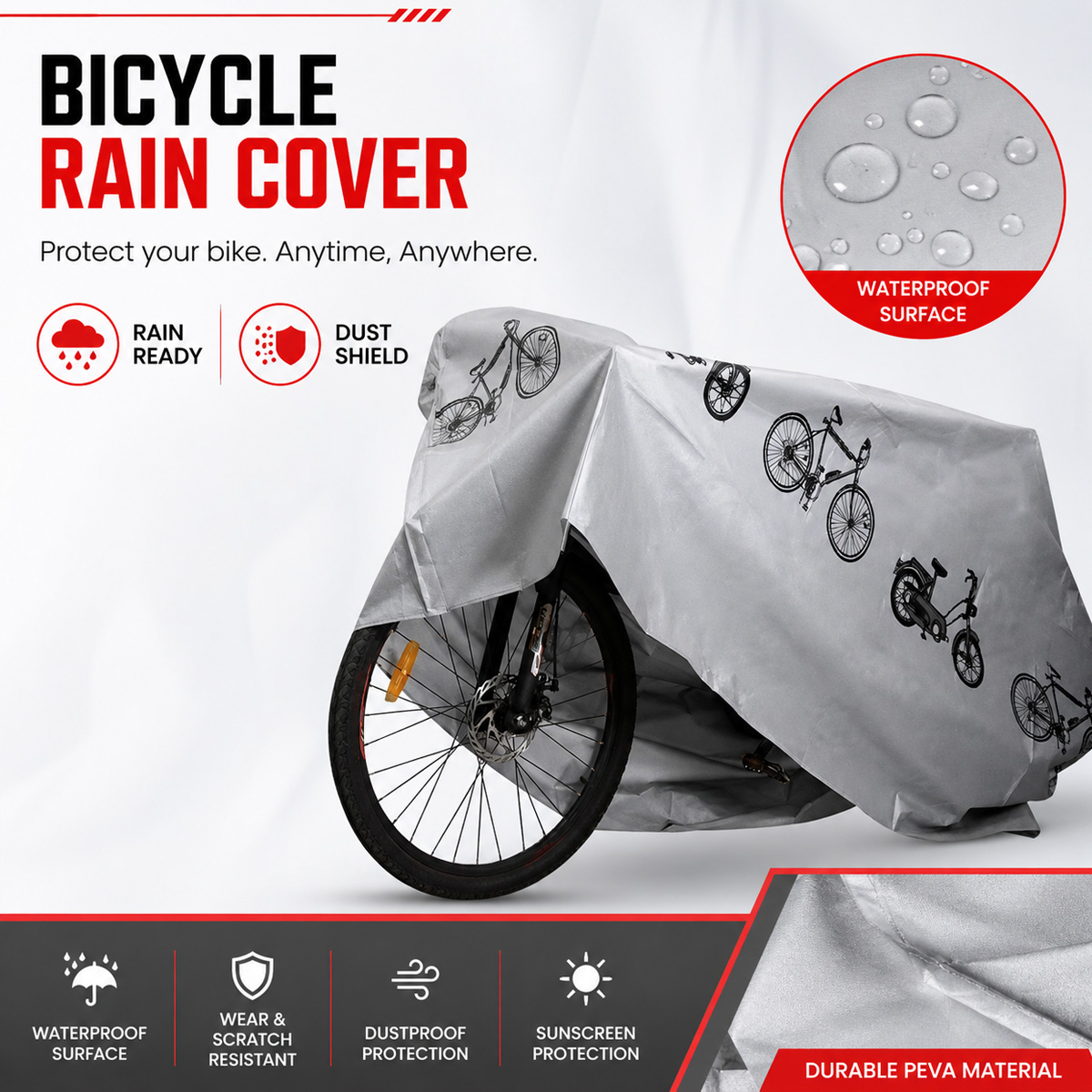 PINMOAP Universal Bicycle Rain - Cycling Gear Pack review and price