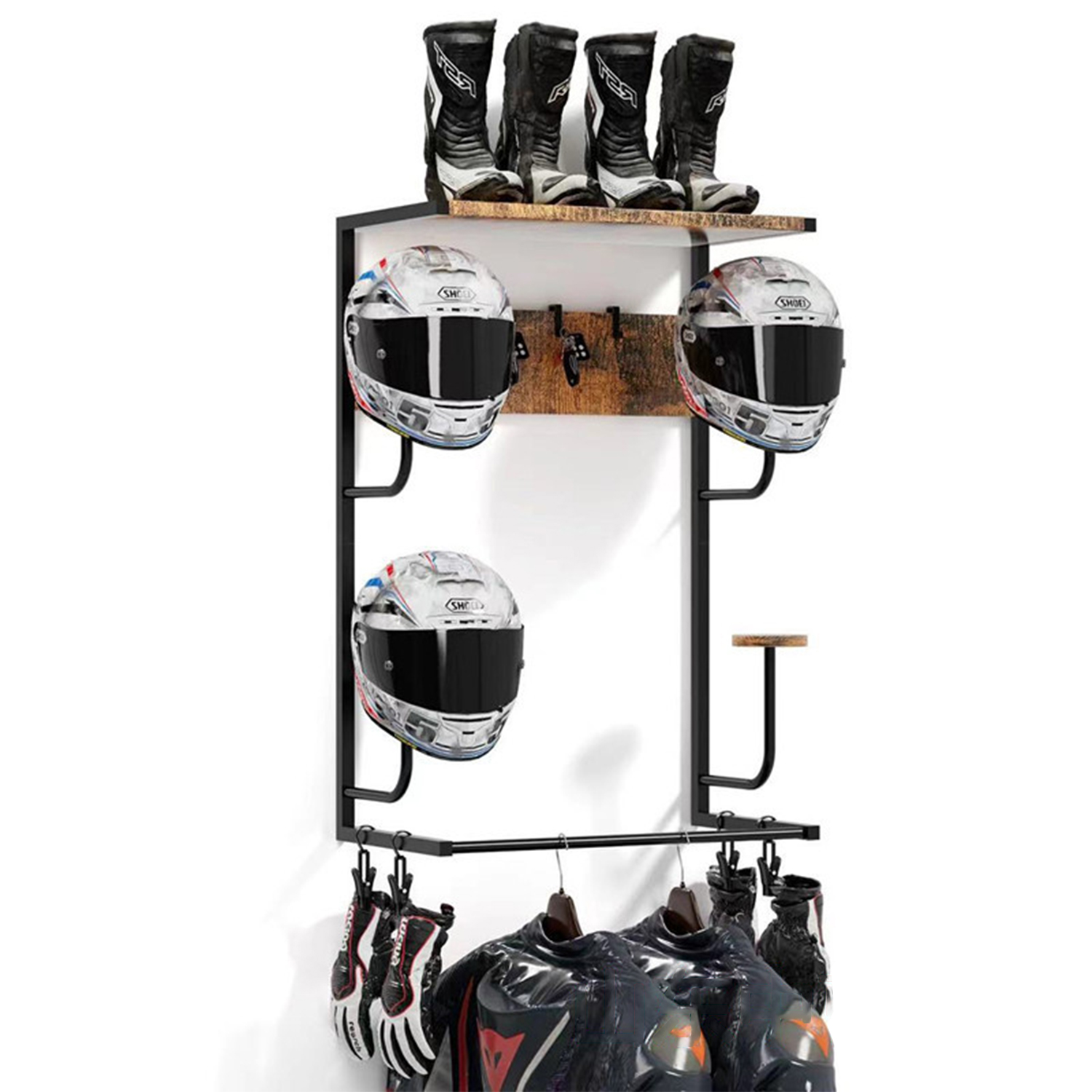 Motorcycle Helmet Holder, Wall - Cycling Gear Organizer Wall review and price